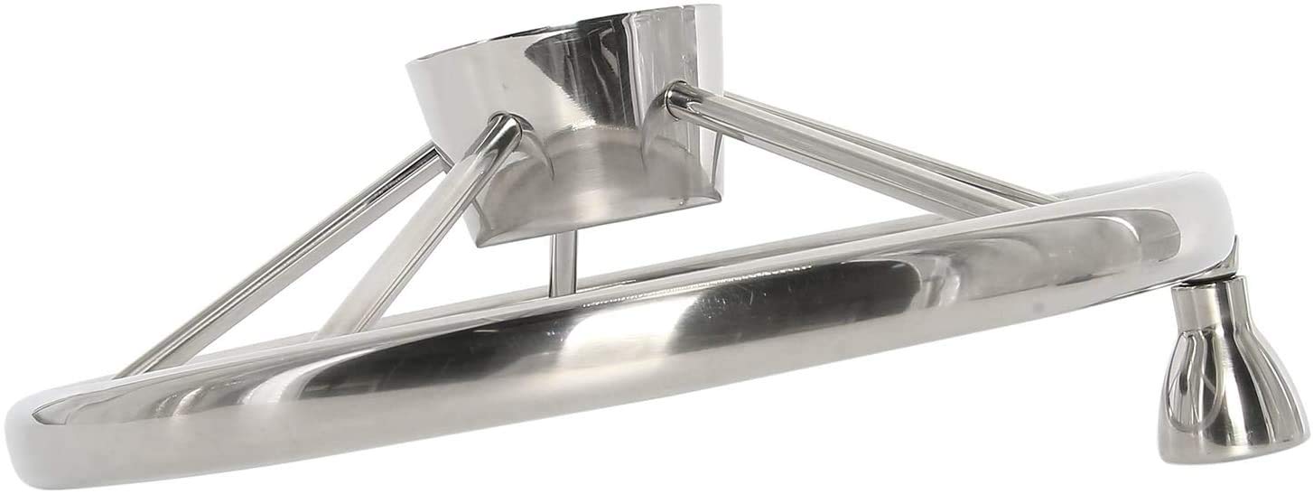 FreeTec 5 Raggi 13-1/2 Pollici Acciaio Inox Volante per Barca e Yacht Con Pulsante 9310SRF1