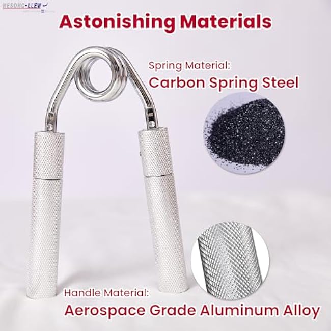 Hand Gripper Strengthener, 40¨C160 lbs Adjustable Resistance, All-Metal Grip Trainer with Carbon Steel Spring and Aluminum Handles