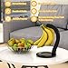 Ruichang Banana Hanger Bamboo Holder Stand - Sturdy Display with Hook for Home, Countertop Fruit Storage,Black…