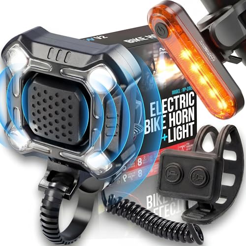 [NEW V2] ZIREN 140dB Loud Bike Horn & LED Light,