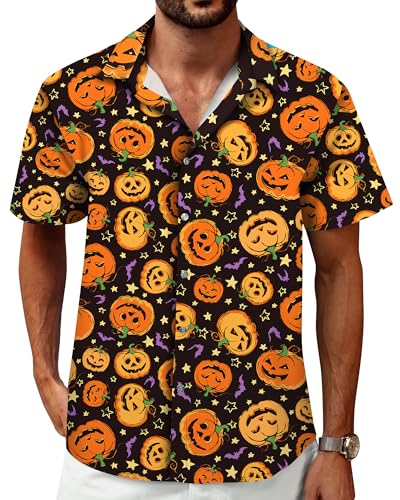Image of Hawaiian Shirt for Men Tropical Shirts Summer Beach Button Down Short Sleeve Luau Aloha Floral Cruise Vacation Outfit 2026
