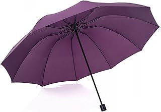 XYBB Anti UV Big Ombrello Pioggia Donne Pieghevole Pieghevole Antivento Sole Grandi Umbrelli Umbrelli Parasole Femminile (Color : Purple)
