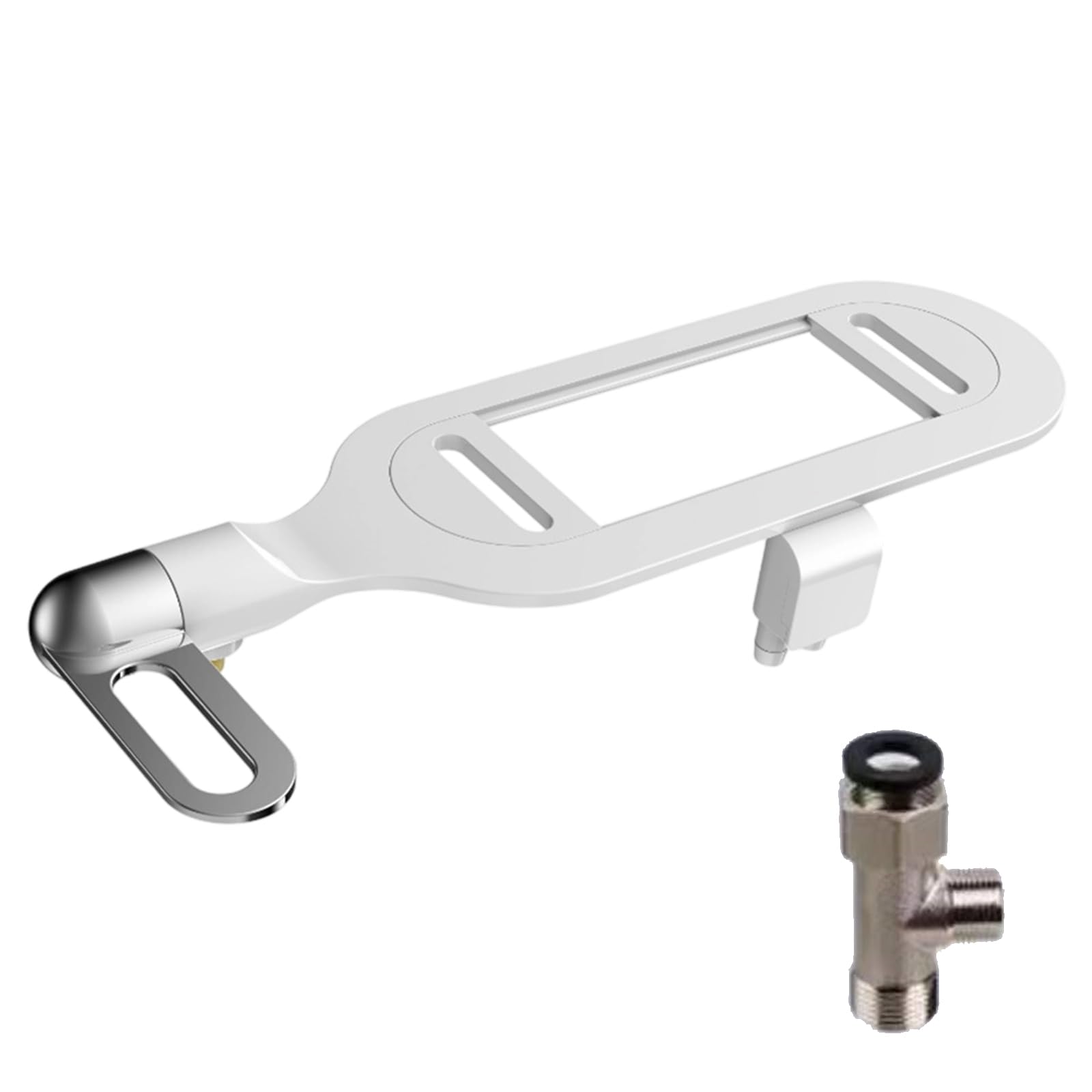 Kalttoy Bidet Attachment for Toilet, Toilet Bidet with Double Selves Cleaning Nozzles, Adjustable Sprayer Pressure Seat Attachment for Elderly