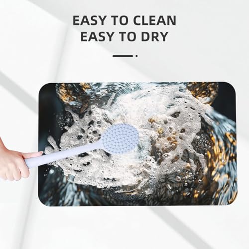 Tapis de bain antidérapant 50 x 80 cm de qualité supérieure lavable - 8