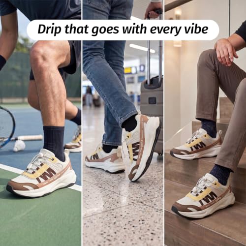 Image of YOHO Men's Sneakers Jipsi | Stylish, Comfortable, Anti Skid & Breathable | Walking, Jogging & Lace Up Casual Sport Shoes for Man /Gents