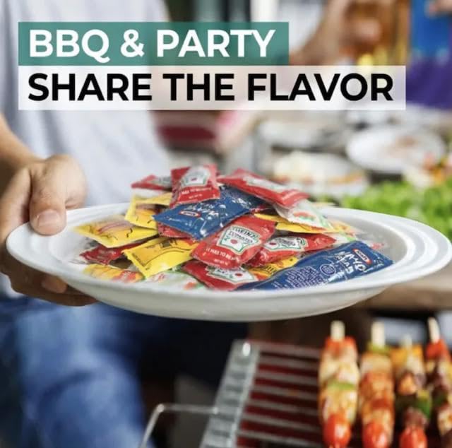 Miniatura 5 de Quick Bundle Paquetes de condimentos  100 bolsas individuales de cada una salsa de tomate, mostaza y mayonesa (300 paquetes de condimentos en total)