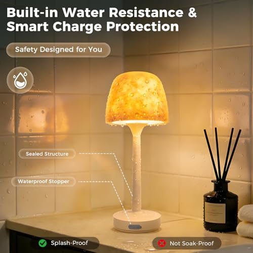 Image of 2-Pack Waterproof Shower Lamp Rechargeable LED Ocean Projector | 16 Color Ocean Wave Projection, Remote & Touch Control, USB-C Rechargeable, Bathroom Spa, Outdoor Table Lamps
