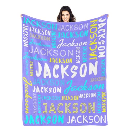 Personalized Name Blanket Customized Baby Blankets for Girls Boys Adults Monogrammed Blankets and Throws Christmas Birthday Mothers Fathers Valentines Day Gift