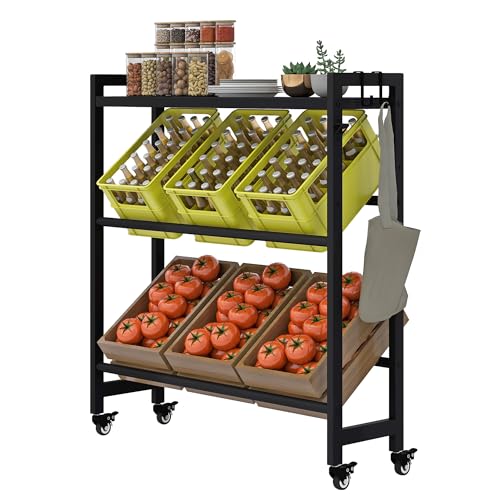 DWVO getränkekistenregal mit ablage, kistenregal 6 kisten mit rollen, verstellbaren füße, Öffner, Metall Kistenregal für Bier, Obst, Gemüse, Wasser, Geeignet für den Einsatz in der Küche, garagen