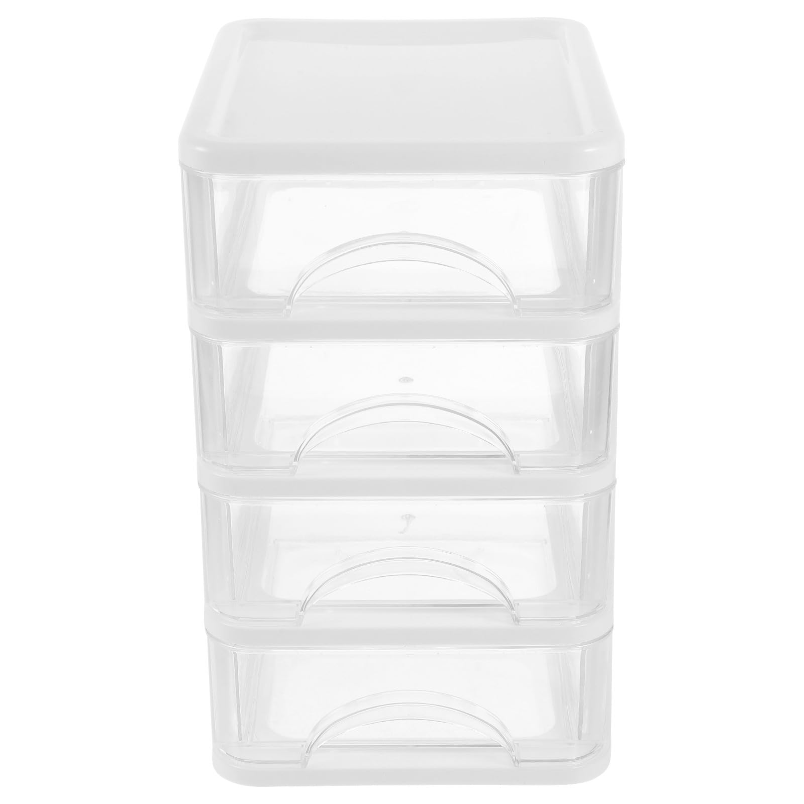 Organisateur de bureau blanc plastique compartimenté avec tiroir de rangement