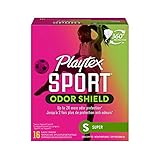 Playtex Sport Fresh Balance Tampons with Odor Shield Technology, Super, Unscented - 16 Count