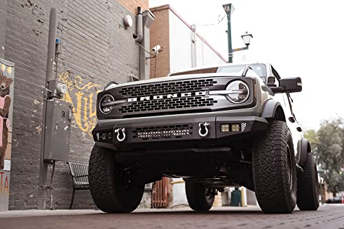 OE Plus Series Front Bumper Compatible with Ford Bronco 2021-2024 | Multiple Light Mounts | Compatible with OEM Skid Plate, 360° Camera, & Sensors | Reinforced D-Ring Mounts | DV8 Offroad - Thumbnail 5