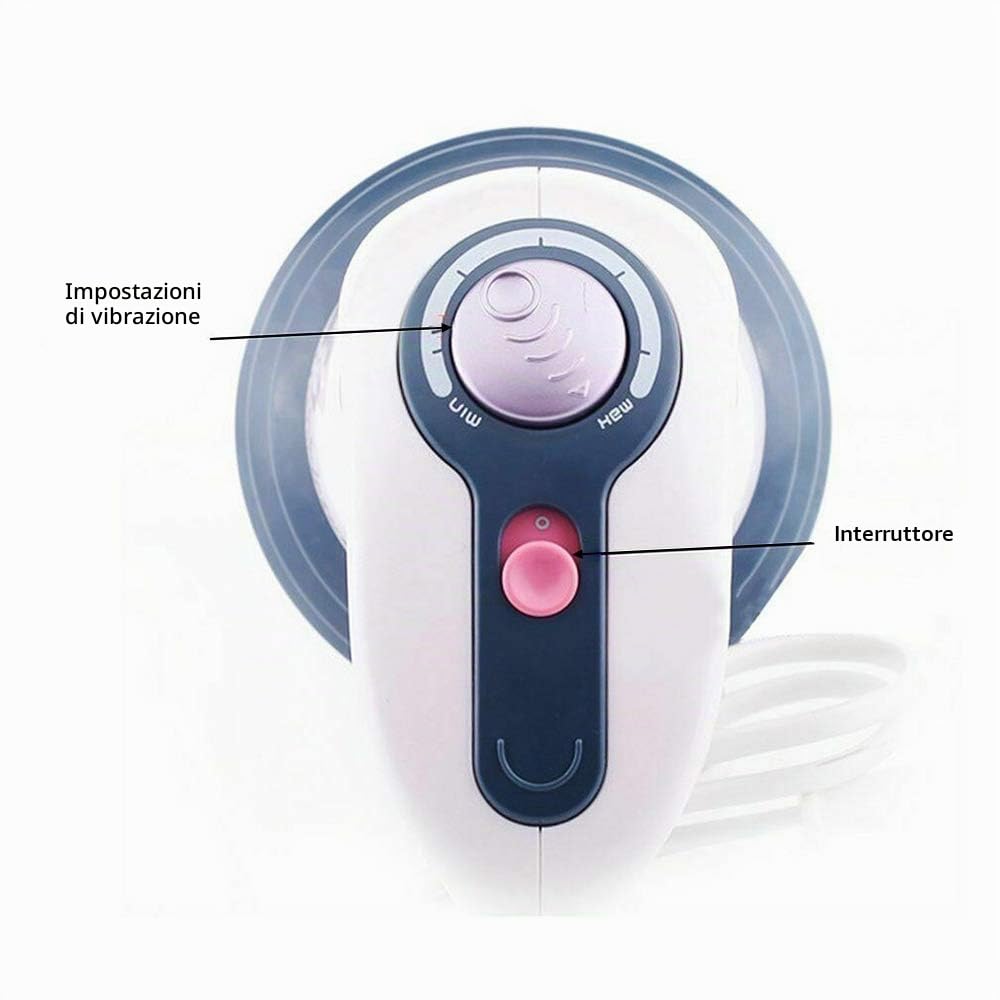 Massaggiatore elettrico anti-cellulite 4 in 1 massaggiatore rassodante anticellulite per collo spalle vita addominale gambe glutei (A)