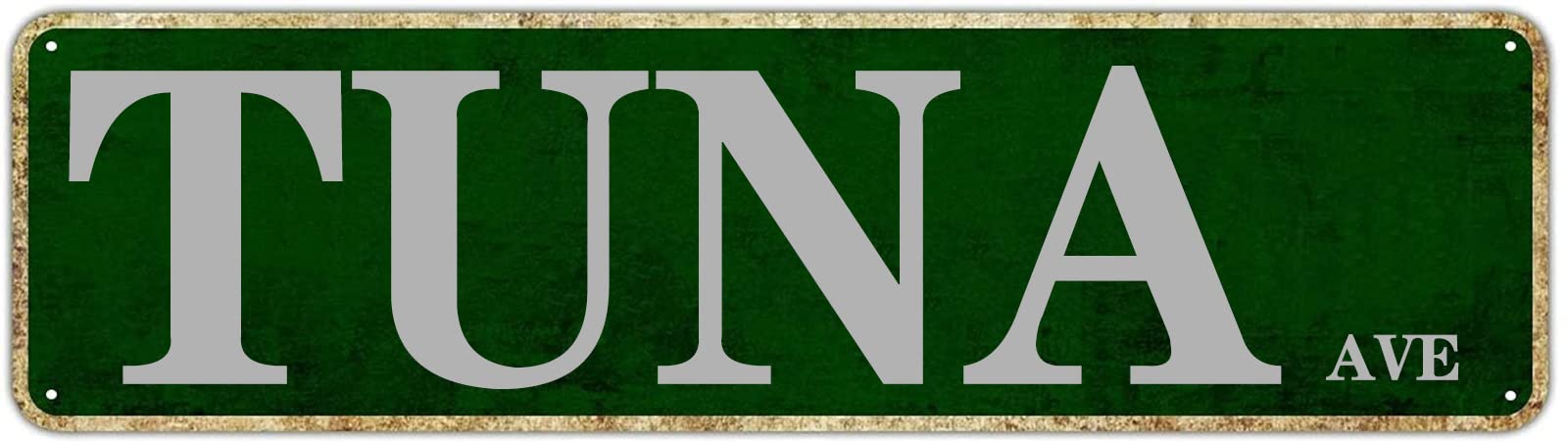 Tuna Ave Vintage Tin Signs Art Plaque Aluminum for Bedroom Kitchen Garden Wall Pub Club Coffee Hanging Decor 4x16 Inch
