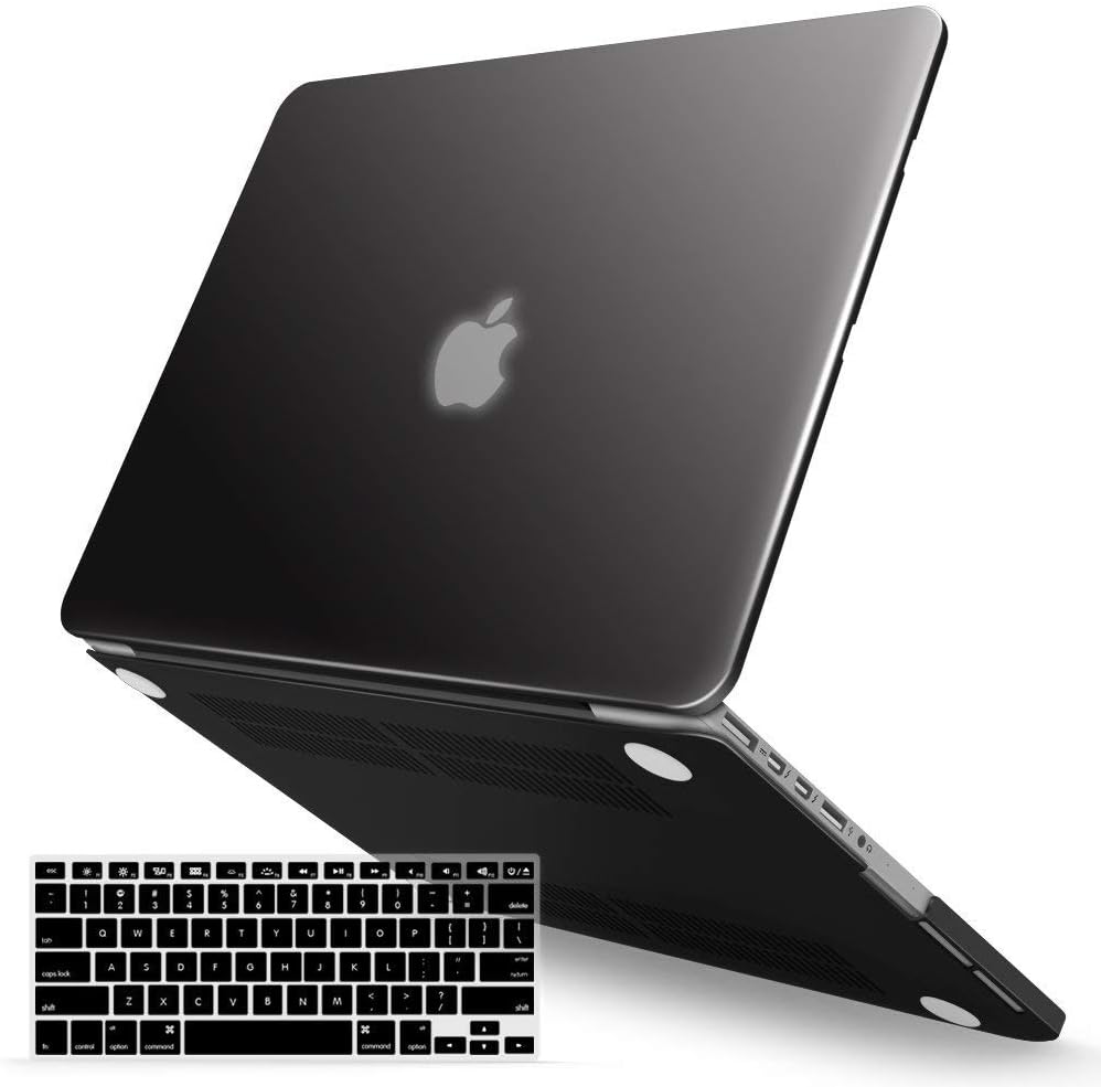 iBenzer Laptopschutz, weicher Kunststoff, 33 cm/ MacBook Retina, 33 cm/ 38.1 cm/ 30.5 cm schwarz schwarz New Macbook Pro 13" with/without Touch Bar
