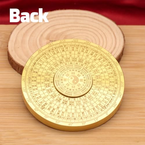 Mini Brújula Feng Shui Luo Pan de Latón Sólido Portátil miniatura 4
