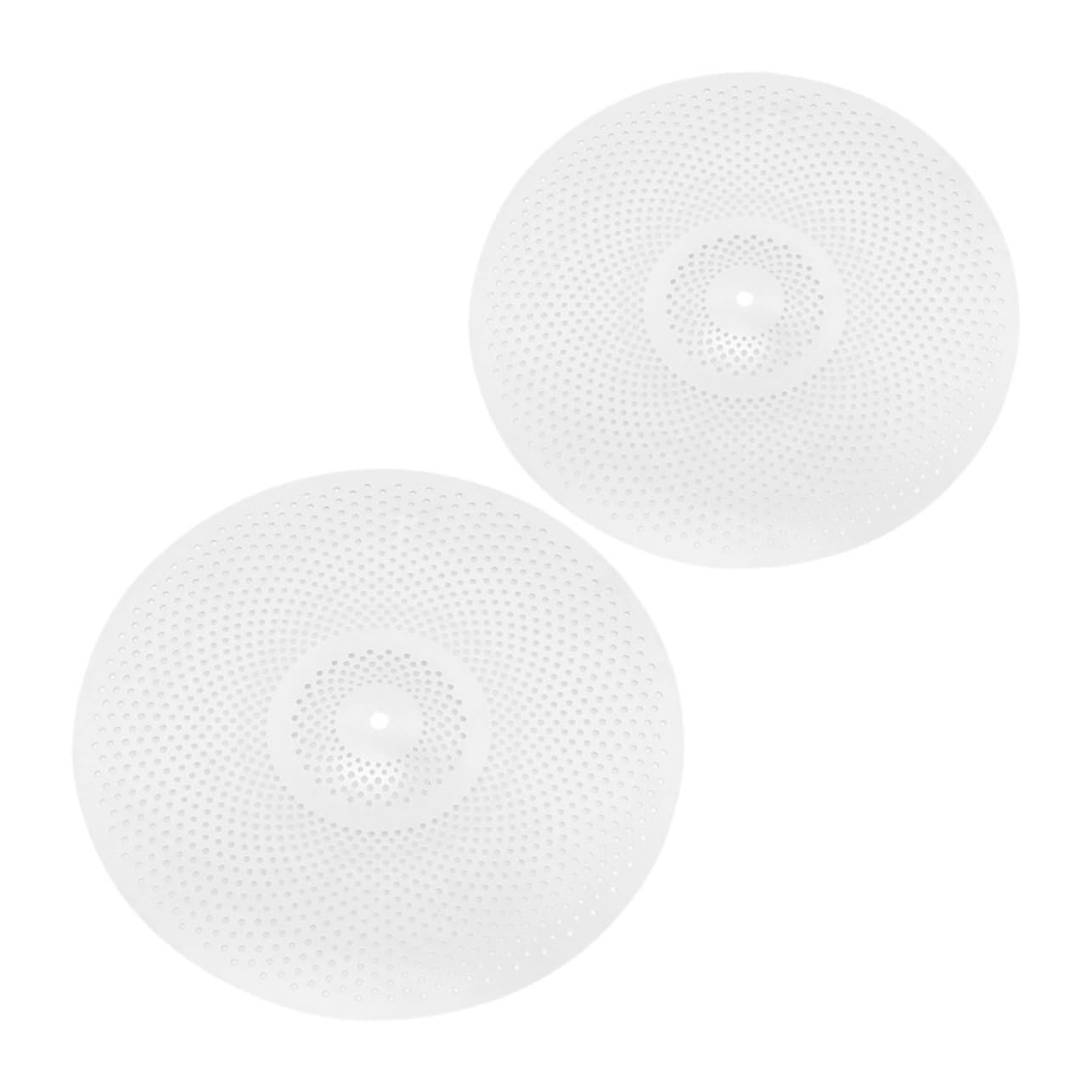 BESPORTBLE 2pcs Silent Drum Cymbals Low Volume Mute Cymbals for Percussion Instruments Practical Accessory for Drummers and Beginners Durable and Sound Effect