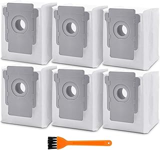 6 Pack Dirt Bags Replacement Parts Compatible with iRobot Roomba i7 i7+ i7 Plus (7550) E5 E6 s9+ (9550) I & S Series Clean Base Automatic Dirt Disposal Bags