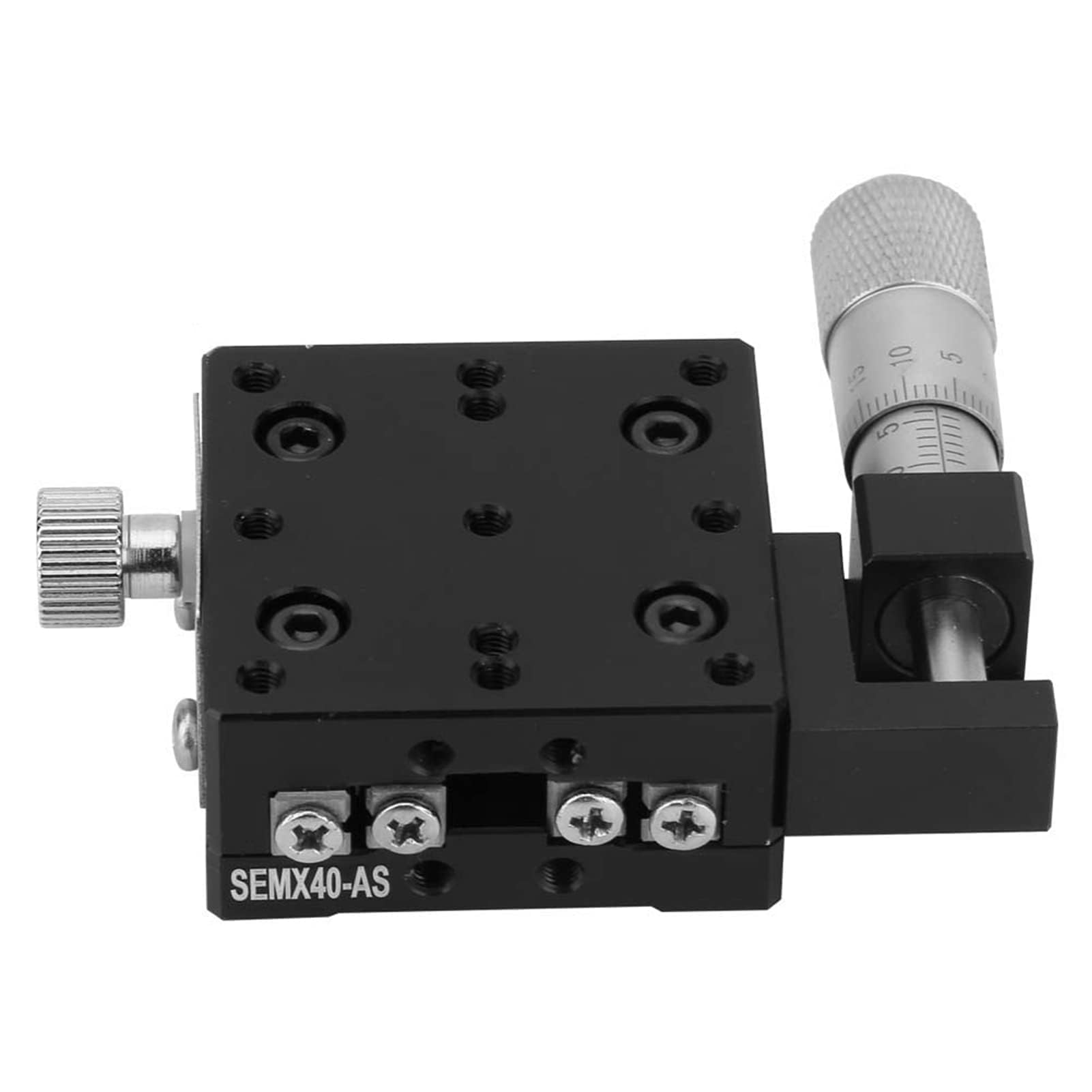 X Linear Stage, SEMX40-AS 40x40mm X Axis Micrometer Manual Precision Linear Stage Fine Tuning Cross Roller Translation Stage Displacement Trimming Bearing Sliding Table