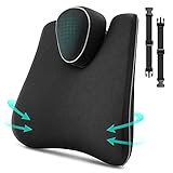 Tusscle Cojin lumbar Coche,Nuevo Respaldo Lumbar Soporte de Esponja Memoria,Almohada de Apoyo Lumbar de Espalda por silla oficina,Golpe extraíble