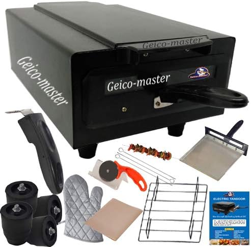 "16 Inches" Electric Tandoor 2000 Watt Iron Electric Tandoor (Aluminium Tray, Shockproof Rubber Legs, Pizza Cutter, Magic Cloth, Glove and Recipe Book)