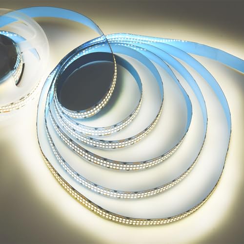 Image of SUYOOULIN LED Strip Lights, 16.4ft Dimmable DC 12V SMD 2025 Double Rows 3120 LEDs 65000LM Super Bright LED Ribbon Strip, Non-Waterproof IP21 for Home Party Decoration (Neutral White 4500K)