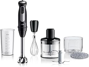 Brown MQ55254M Multi-Quick 5 Pro Hand Blender for Grinding, Mixing, Whisking, Mincing, Coarse, Chopping, Crushing, Time-Saving, Baby Food, Gift, 400 W, 7-in-1 Unit, 25 Speed Adjustment, German Design, Easy Care (November 2025 Model)