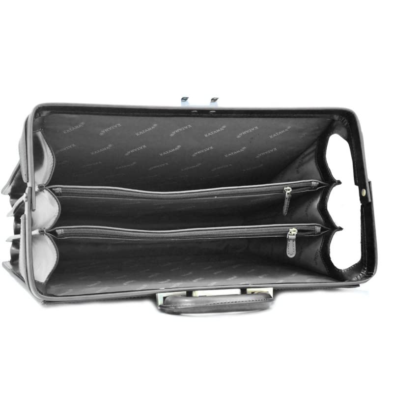 Katana - Cartable américain en cuir - noir - 44 x 32 x 18 cm - Noir