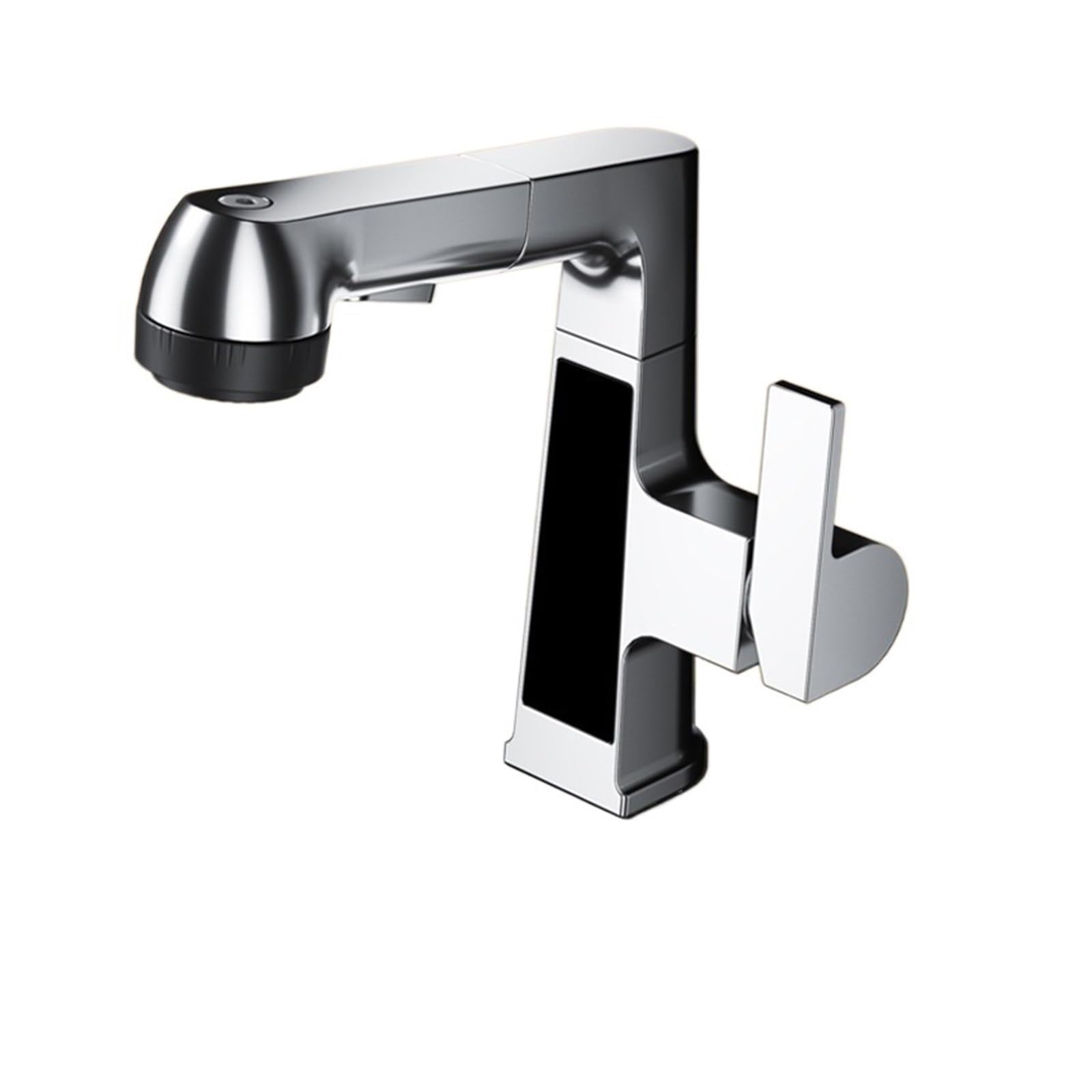 ZYCHSJXA with Spray, Faucets Stainless Steel Sink Faucet Swivel able Pull Out Kitchen Mixer FaucetGrey(Drawing)