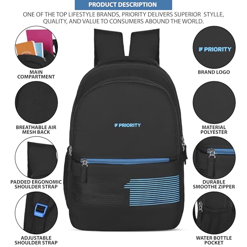 Image of Priority 31 L Tork 002 College Backpack For Boys & Girls| Office Backpack For Men & Women| Casual Backpack For Unisex