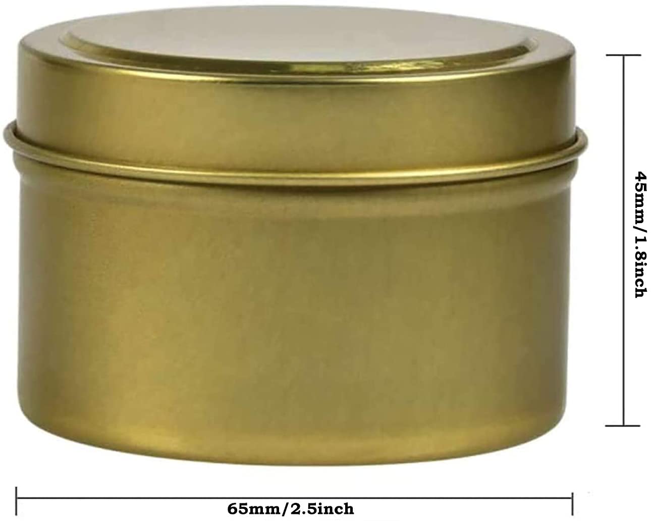 NRANSON Słoiki na świece do produkcji świec, 24 sztuki metalowych puszek na świece z pokrywkami, pojemniki na świece do samodzielnego wykonania świec, sztuki i rzemiosła, przechowywania i nie tylko (złote, 5 uncji)