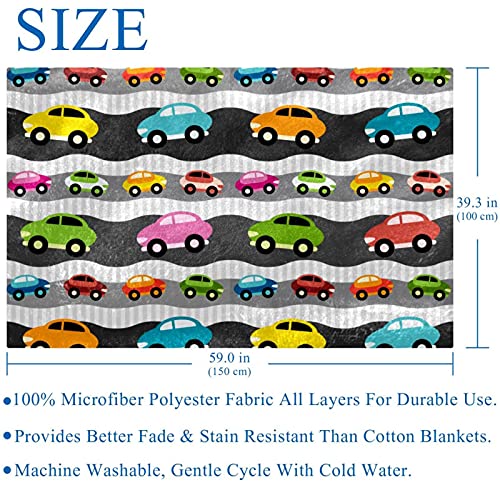 Couverture douce et chaude voiture pour lit d'enfant 150x100 cm - 6