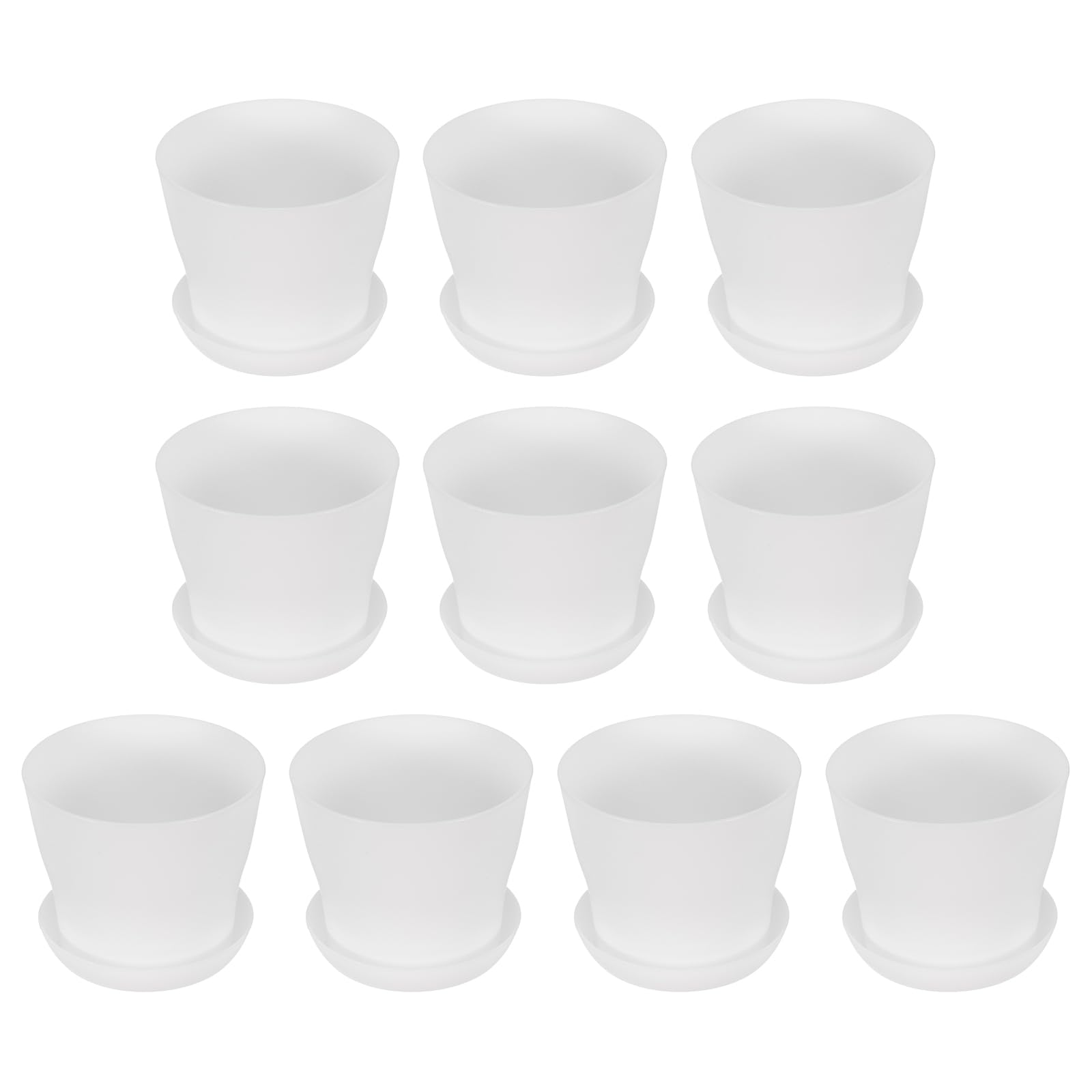 PATIKIL 4 Inch/10cm Plastic Plant Pots