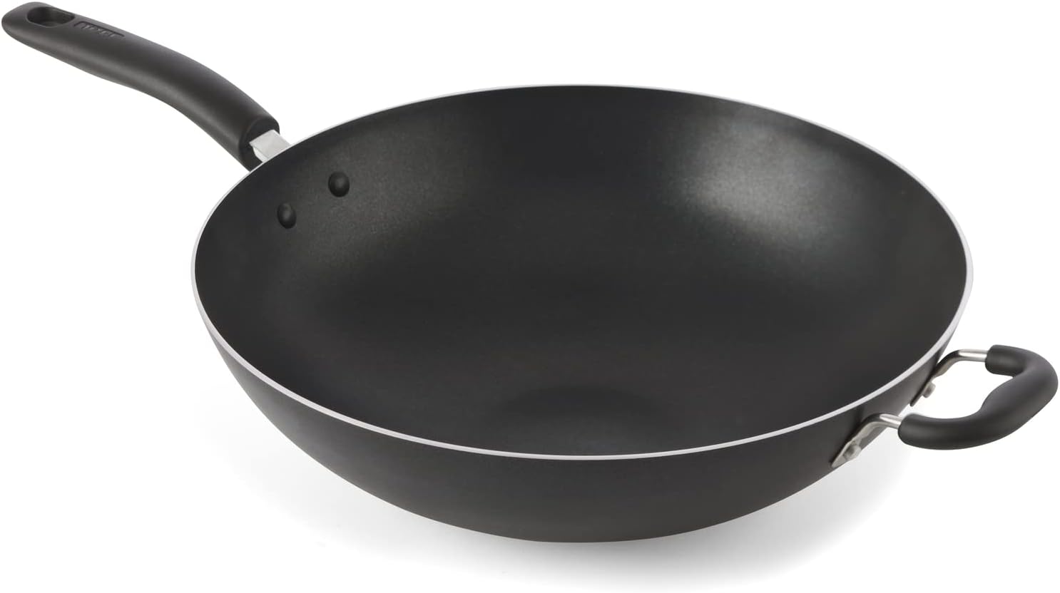 Specialty Nonstick Woks & Stir-Fry Pan 14 Inch Oven Broiler Safe 350F Cookware, Pots and Pans, Dishwasher Safe Black