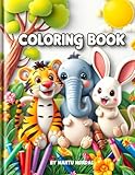 Animals Coloring Book A Cute Creatures Coloring Fun: Animal Adventures Coloring Book