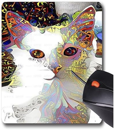 AOFFLY Delyth Angharad - Rainbow Cat 2 - Non-Slip Rubber Mousepad Gaming Mouse Pad