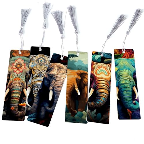Marque-pages éléphant pratiques avec 6 coloris pour ne plus perdre sa page
