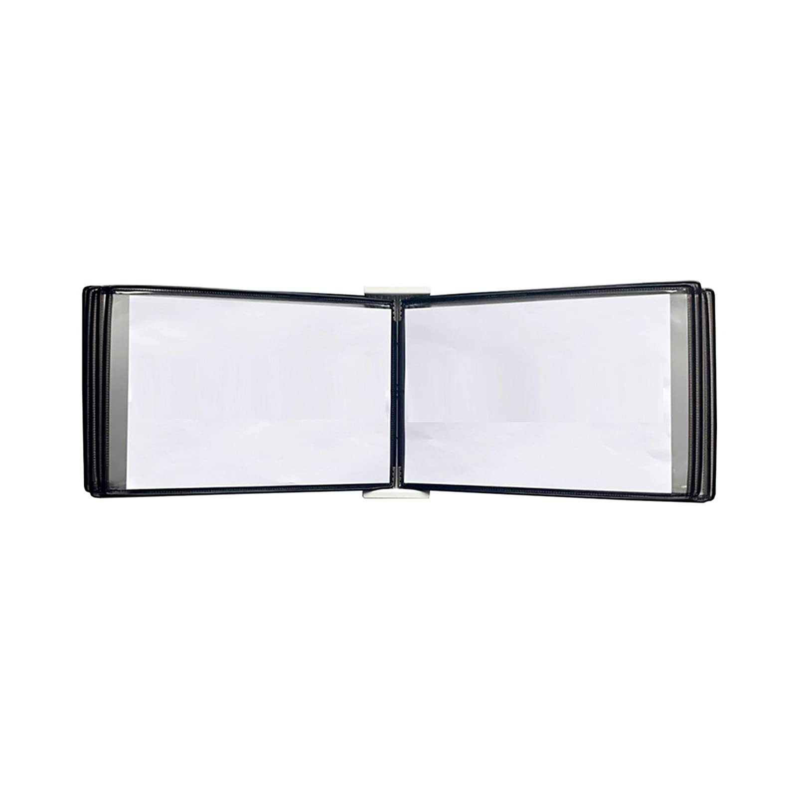 OLSKFUH Wall Mount Reference Display System, Hanging Wall File Organizer, A3 Display Folder -, [16.53Inch×11.69Inch] 20 Pockets,Folders,Black-17.7x13x3.15IN