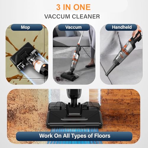 SEZNIK Vacuum Cleaner for Home Use Wet and Dry | Floor Mopping & Wet Spills + Dry Vacuuming | Turbo Sweep 3-in-1 Handheld Vacuum Cleaner | Corded, 600W, 20kpa Suction | 200ml Water Tank (SZ-V07) view 2