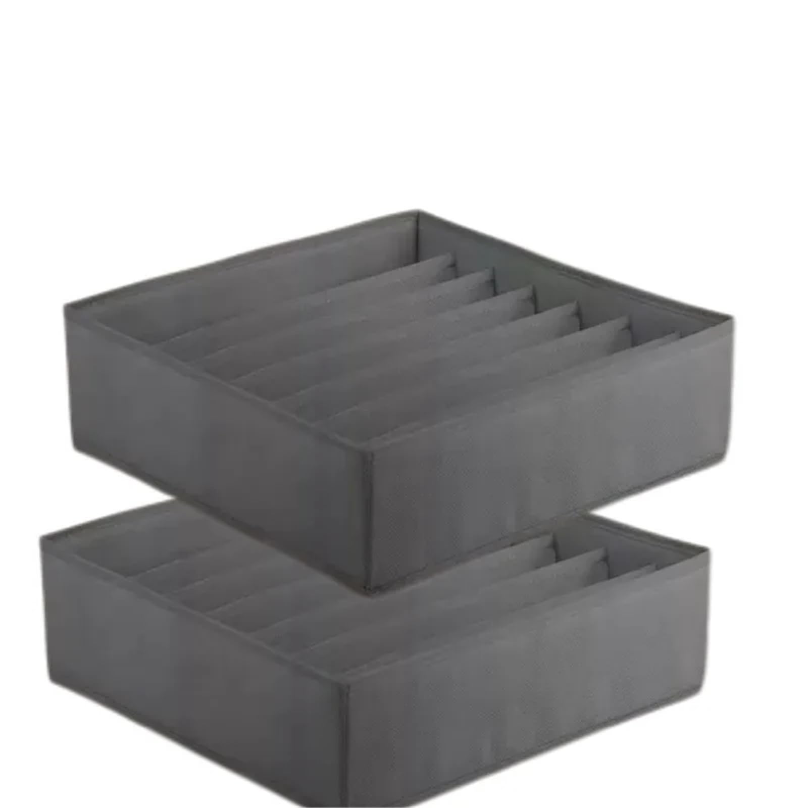 LADFRTYU Sock Storage Box Underwear Organizers Of Cabinet And Drawer Wardrobe Clothes Bra Organizer For Socks Pants Fabric Foldable Storage Box(Grey-7grids-2)