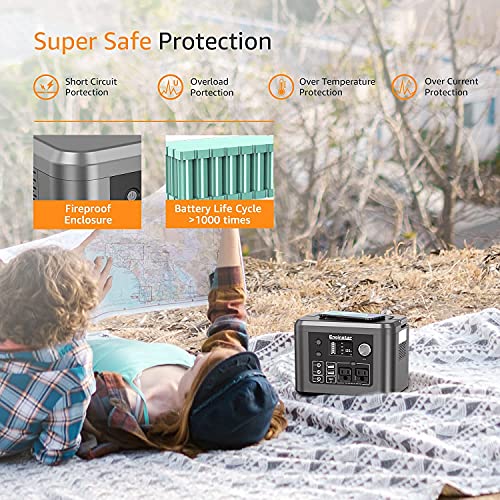350W Portable Power Station, EnginStar 296Wh Backup Lithium Battery with Wireless Charger, Solar Generator (Solar Panel Buy Separately) for Outdoors Camping Travel CPAP Machine Emergency