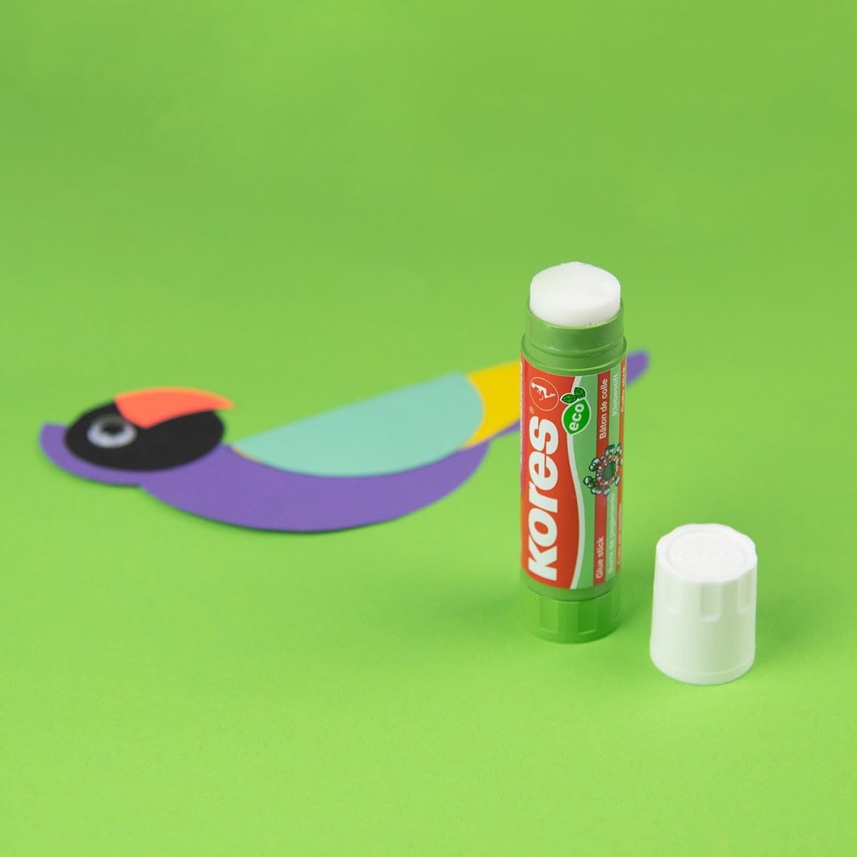 Kores - Eco Glue Stick - Strong Hold Adhesive Glue, Safe, Non-Toxic, with Recycled and Natural Materials - Craft Glue, School Supplies, Glue Sticks, Office Supplies, Stick Glue - Pack of 2 x 20g
