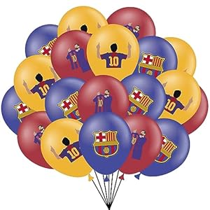 Soccer Theme Birthday Party Decorations, Barcelona Balloons for Party Favors, Messi Birthday Party Supplies