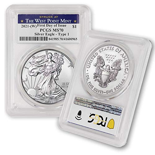 2021 T1 (W) 1 oz American Silver Eagle Coin MS-70 (Type 1 –...