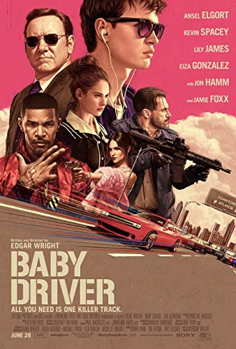 Baby Driver Movie Poster Limited Print Photo Ansel Elgort Jon Hamm Kevin Spacey Jamie Foxx Size 27x40#1