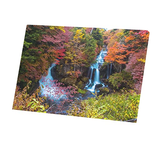 Toile Cascade Forêt d'Automne Cadre Idéal pour Salon et Bureau Cosy