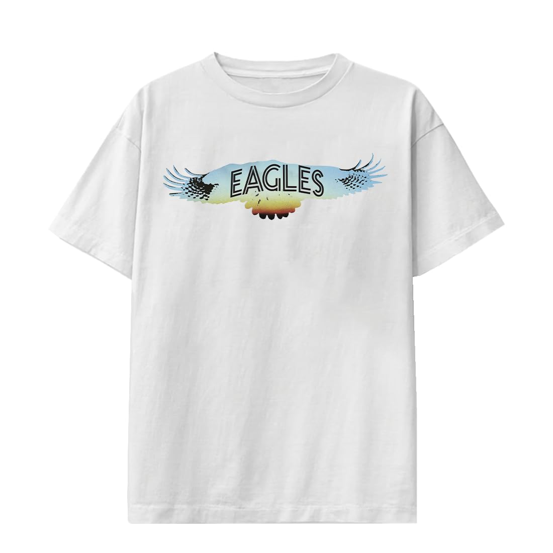 Eagles Unisex-Adult Official Merch Sunset Wings T-Shirt, White, White, XL