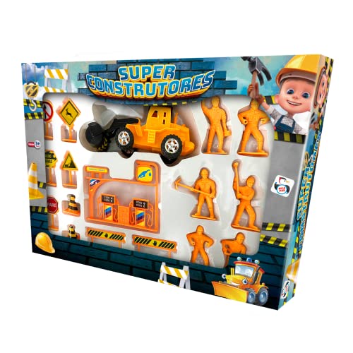Pica Pau Kit Super Construtroes Completo Laranja