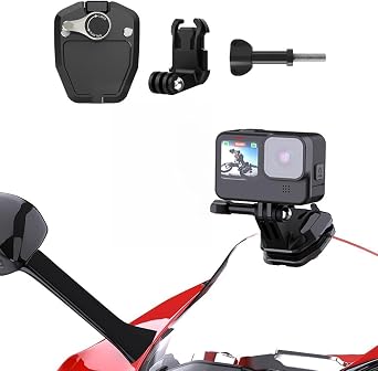 Motorcycle Bicycle Windshield Clip Mount for GoPro Hero 13/12/11/10/9, Motorcycle Windshield Clip for Insta360 DJI Osmo Pocket 3 2 1Action Camera, Handlebar Mount Go Pro Accessories