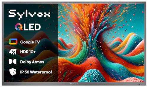 Image of SYLVOX Outdoor TV, 65-Inch QLED Outside Television, IP56 Waterproof, Weatherproof Smart Google TV for Outdoor Entertainment(Deck Pro QLED 3.0)